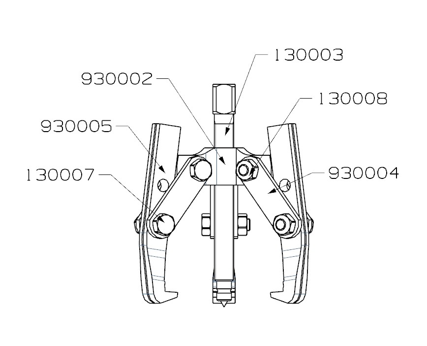 EXTRACTOR FORZA SERIE 9300T MECÁNICO DE 3 PATAS